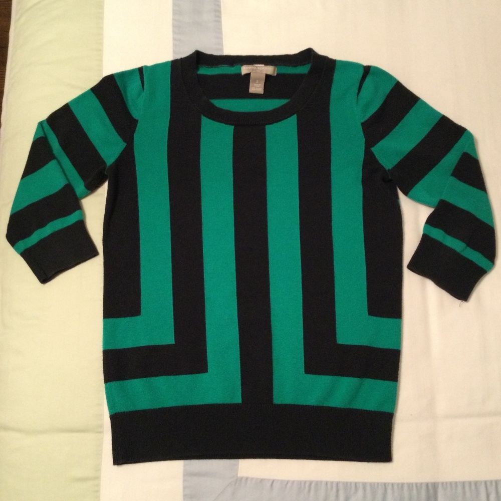 Banana Republic Factory | Green and Dark Navy Blue Top